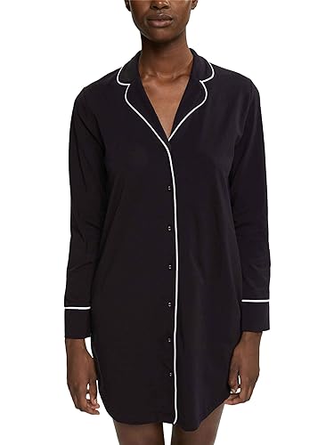 ESPRIT Damen Beautiful Basics Sus L_ls Nachthemd, Schwarz, 38 EU von ESPRIT