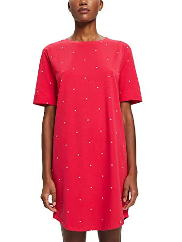 ESPRIT Damen Seasonal Print Co Sus Nightshirt S-slv Nachthemd, Pink Fuchsia, 38 von ESPRIT