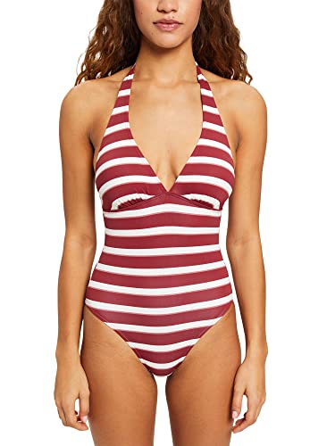 ESPRIT Damen Brela Beach Rcspad.swimsuit Badeanzug, Dark Red 3, 34 von ESPRIT