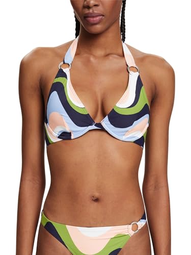 ESPRIT Damen Wave Beach RCS High Apex Bikini, 400/Navy, 36 / C von ESPRIT