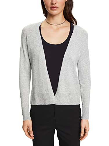 ESPRIT Women's Open Knitted Cardigan, STANDARD, LIGHT GRAY, XL von ESPRIT