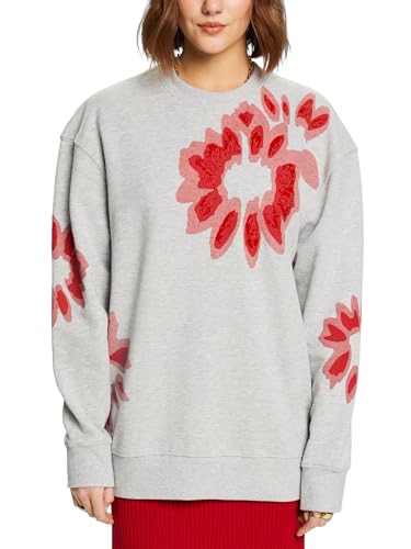ESPRIT Damen 014ee1j306 Sweatshirt, 044/Light Grey 5, 38 von ESPRIT