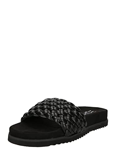ESPRIT Pantoletten in Lederoptik, Damen modischer Slipper, 001 Schwarz 4, 39 EU von ESPRIT