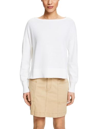 ESPRIT Damen 044ee1i310 Pullover, Weiß, XL EU von ESPRIT