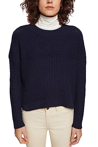 ESPRIT Damen 122EE1I312 Pullover, 400/NAVY, L von ESPRIT