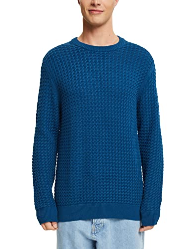 ESPRIT Herren 092EE2I303 Pullover, 450/PETROL Blue, L von ESPRIT