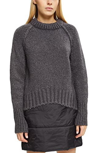 ESPRIT Damen 102ee1i313 Pullover, Anthracite, S EU von ESPRIT