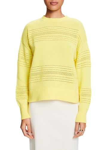 ESPRIT Damen 034ee1i306 Pullover, 770/Pastel Yellow, Medium von ESPRIT