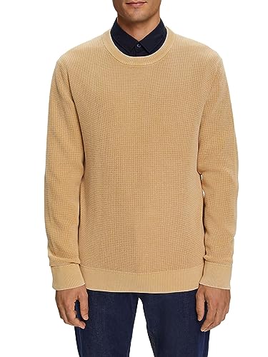 ESPRIT Herren 083EE2I304 Pullover, 270/BEIGE, Small von ESPRIT