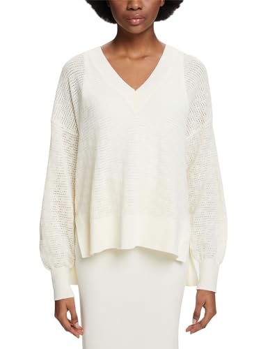 ESPRIT Damen 034EE1I333 Pullover, 110/OFF White, XL/XXL von ESPRIT