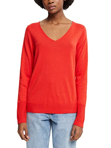 ESPRIT Damen Pullover 990ee1i316, Orange Red, XS von ESPRIT