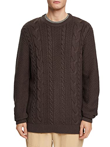 ESPRIT Herren 102EE2I305 Pullover, 204/DARK Brown 5, M von ESPRIT