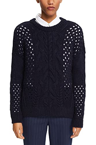 ESPRIT Damen 112EE1I307 Pullover, 400/NAVY, L von ESPRIT