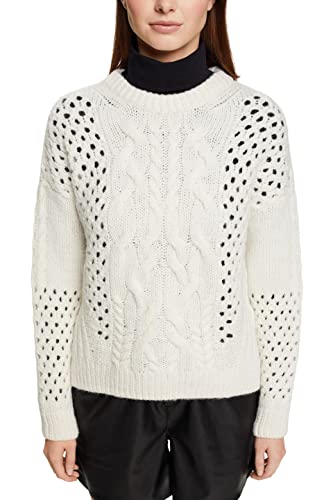 ESPRIT Damen 112EE1I307 Pullover, 110/OFF White, L von ESPRIT