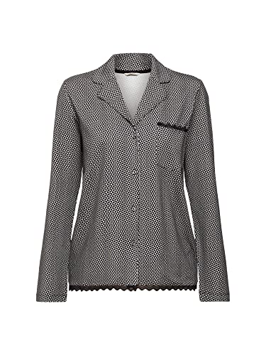 ESPRIT Damen Printed Cotton Lace Sus S.shirt_a_l Pyjamaoberteil, Schwarz, 42 EU von ESPRIT