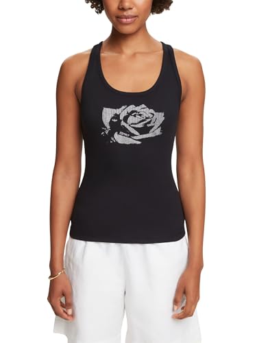 ESPRIT Damen 034ee1k305 T-Shirt, 001/Black, Large von ESPRIT