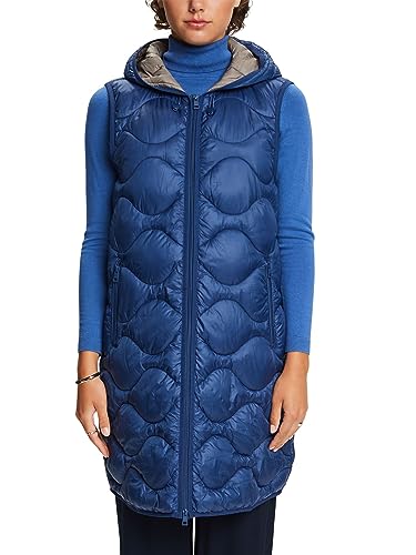 ESPRIT Damen 073EE1H305 Weste, 420/GREY Blue, M von ESPRIT