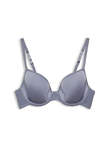 ESPRIT Damen Soft Stripes Fashion_sexy Padded Spacer Bra Gepolsterter BH, Grey Blue, 75A von ESPRIT