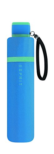 ESPRIT Regenschirm Super-Mini Handhubwagen Special Edition Bicolor Blau und Türkis von ESPRIT