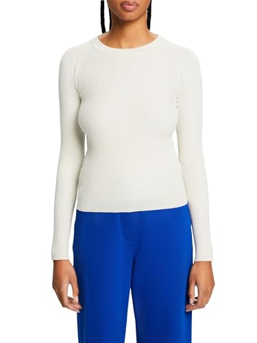 ESPRIT Damen 014ee1i307 Pullover, 055/Ice, Medium von ESPRIT