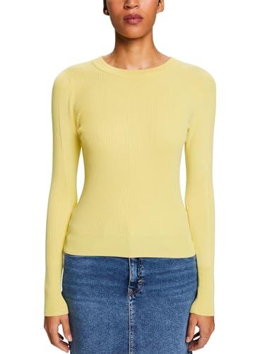 ESPRIT Damen 014ee1i307 Pullover, 760/Lime Yellow, Medium von ESPRIT