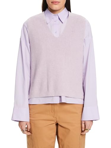 ESPRIT Damen 024ee1i316 Pullover, 574/Lavender 5, L von ESPRIT