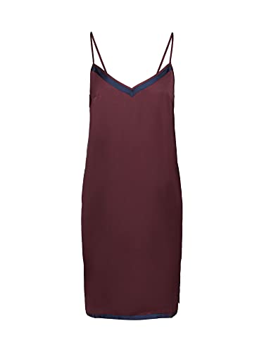 ESPRIT Damen Satin Colour Block CVE Chemise, Bordeaux RED, 38 von ESPRIT