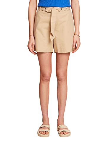 ESPRIT Shorts mit Bindegürtel, Baumwoll-Leinenmix von ESPRIT