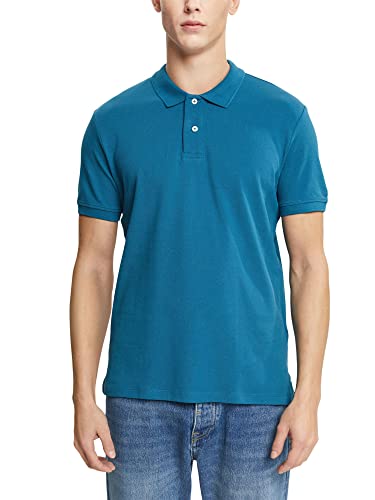 ESPRIT Men's Polo Shirt , SHIRT, PETROL BLUE, XS von ESPRIT