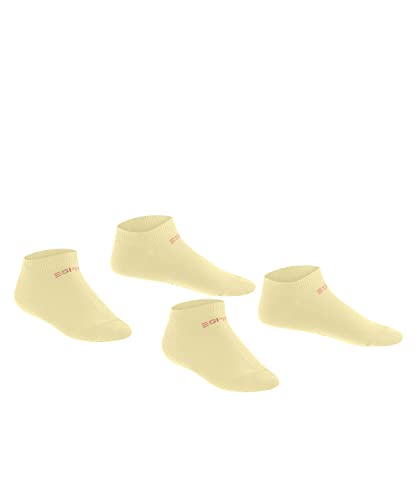 ESPRIT Unisex Kinder Sneakersocken Foot Logo 2-Pack, Biologische Baumwolle, 2 Paar, Gelb (Margherita 1262), 31-34 von FALKE