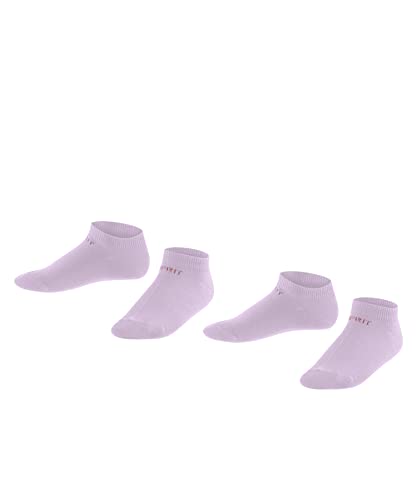 ESPRIT Unisex Kinder Sneakersocken Foot Logo 2-Pack, Biologische Baumwolle, 2 Paar, Rosa (Rose 8738), 31-34 von FALKE