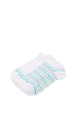 ESPRIT Sneaker Mixed Stripe 2-Pack Baumwolle Damen schwarz weiß viele weitere Farben verstärkte Sneakersocken mit Muster atmungsaktiv dünn fein einfarbig und gestreift im Multipack 2 Paar von ESPRIT
