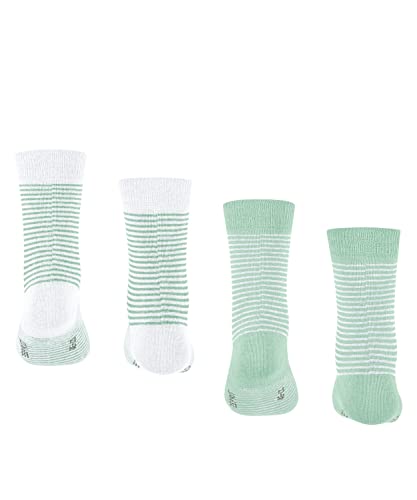 ESPRIT Unisex Kinder Socken Fine Stripe 2-Pack, Biologische Baumwolle, 2 Paar, Mehrfarbig (Sortiment 70), 35-38 von ESPRIT