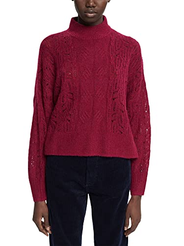 ESPRIT Damen 112CC1I314 Pullover, 615/CHERRY RED, XL von ESPRIT