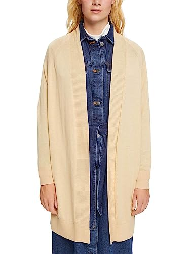 ESPRIT Damen 082ee1i329 Strickjacke, Cream Beige, XXL EU von ESPRIT