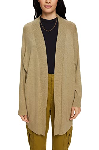 ESPRIT Damen 082ee1i329 Strickjacke, Pale Khaki, XL EU von ESPRIT