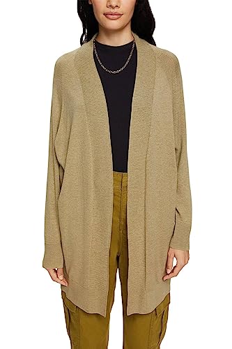 ESPRIT Damen 082ee1i329 Strickjacke, Pale Khaki, XL EU von ESPRIT