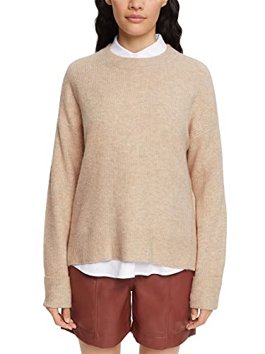 ESPRIT Damen 102EE1I325 Pullover, 289/SAND 5, S von ESPRIT