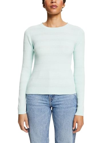 ESPRIT Damen 024ee1i312 Pullover, 390/Light Aqua Gre, Large von ESPRIT