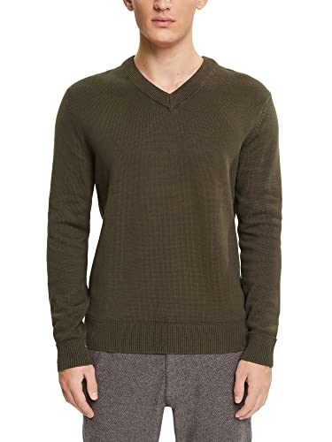 ESPRIT Herren 102EE2I317 Pullover, 355/DARK Khaki, L von ESPRIT