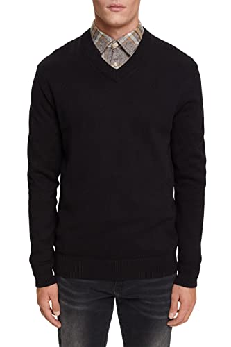 ESPRIT Herren 102EE2I317 Pullover, 001/BLACK, S von ESPRIT