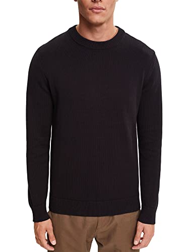 ESPRIT Herren Pullover Classic Rundhals, Schwarz, XL von ESPRIT