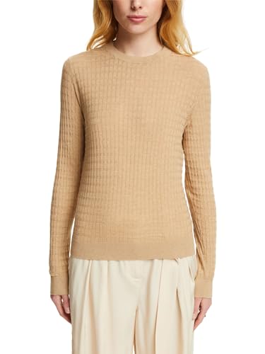ESPRIT Damen 014ee1i311 Pullover, 274/Beige 5, Medium von ESPRIT