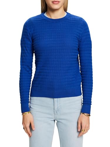 ESPRIT Damen 014ee1i311 Pullover, 410/Bright Blue, Large von ESPRIT
