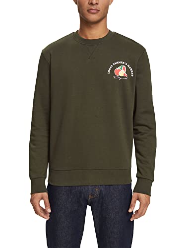 ESPRIT Herren 082ee2j303 Sweatshirt, Dark Khaki, S EU von ESPRIT