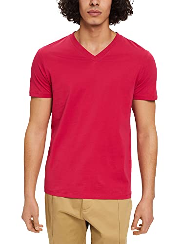 ESPRIT T-Shirt aus Baumwolle mit V-Ausschnitt, Slim Fit von ESPRIT