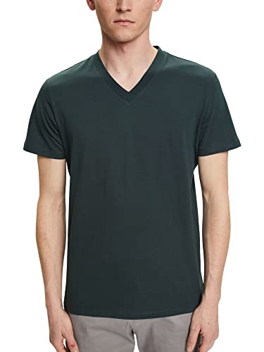 ESPRIT T-Shirt aus Baumwolle mit V-Ausschnitt, Slim Fit von ESPRIT