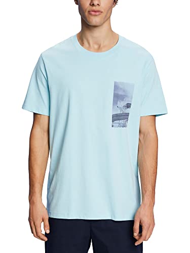 ESPRIT T-Shirt mit Print auf der Brust, 100% Baumwolle von ESPRIT