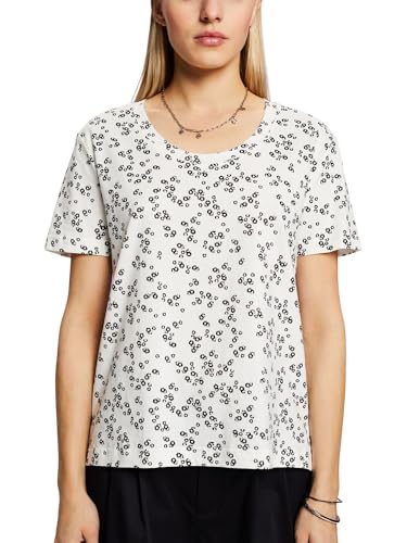 ESPRIT Damen 994ee1k310 T-Shirt, 113/Off White 4, Large von ESPRIT