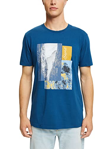 ESPRIT Herren 092EE2K312 T-Shirt, 450/PETROL Blue, L von ESPRIT